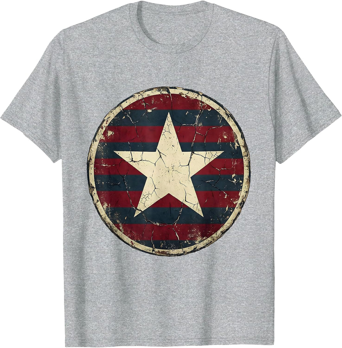 Men's Lone Rider Red Sunset Horseback Freedom Design T-Shirt - Heather Grey