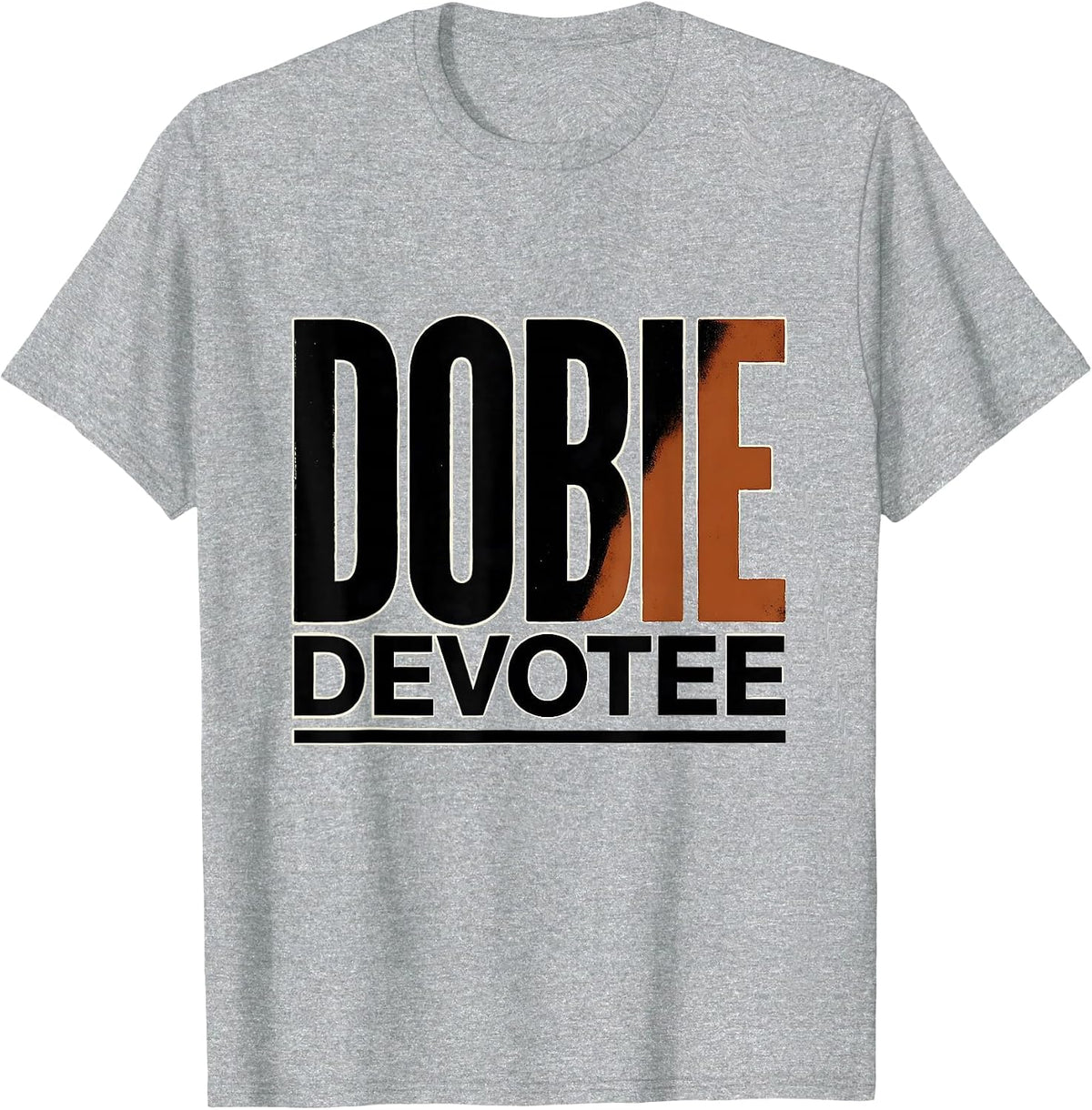 Men's Dobie Devotee Funny Doberman Pinscher Dog Lover Gift T-Shirt - Heather Grey