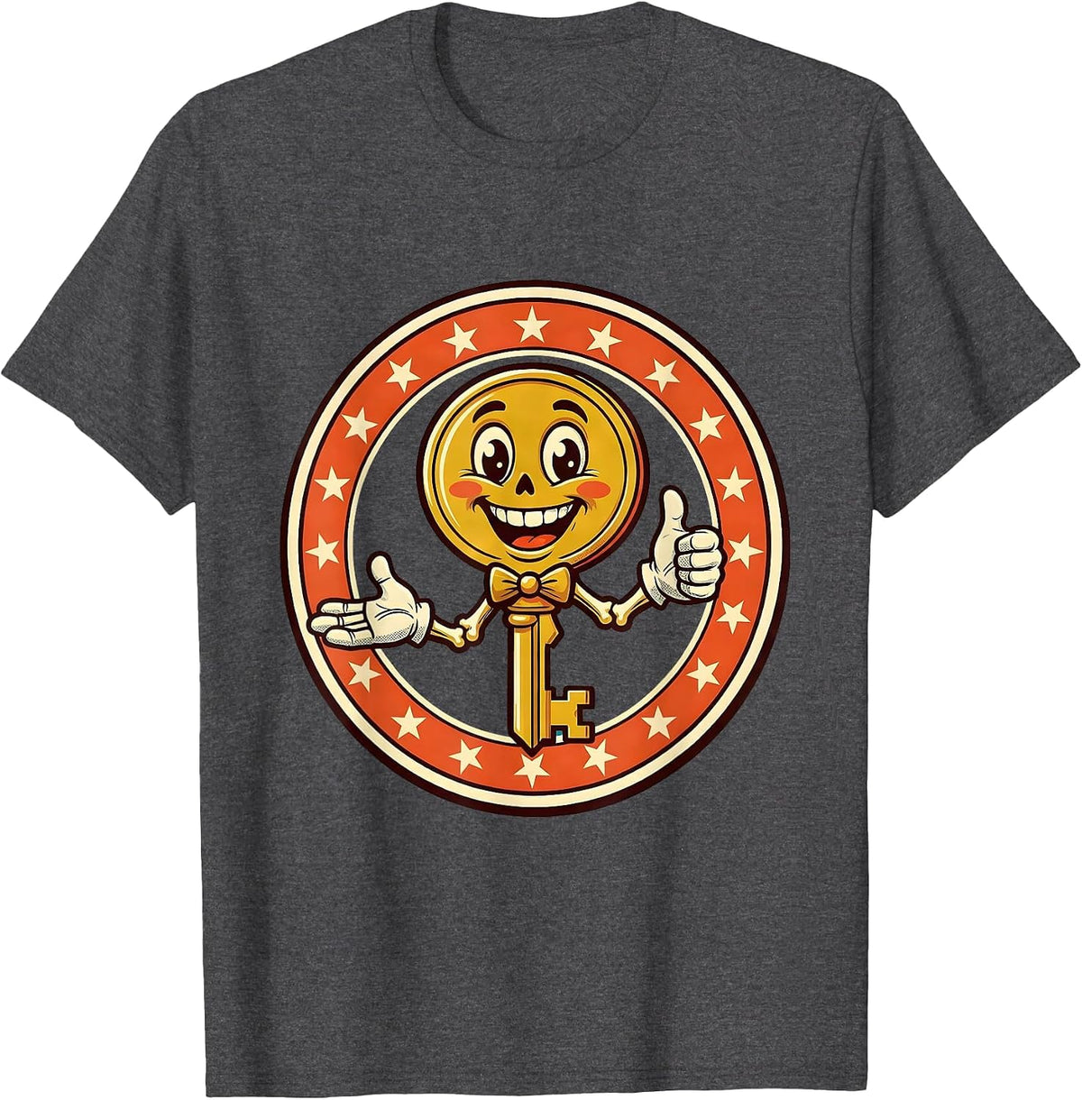 Men's I Cant But I Know A Guy Golden Key Design T-Shirt - Dark Heather Grey