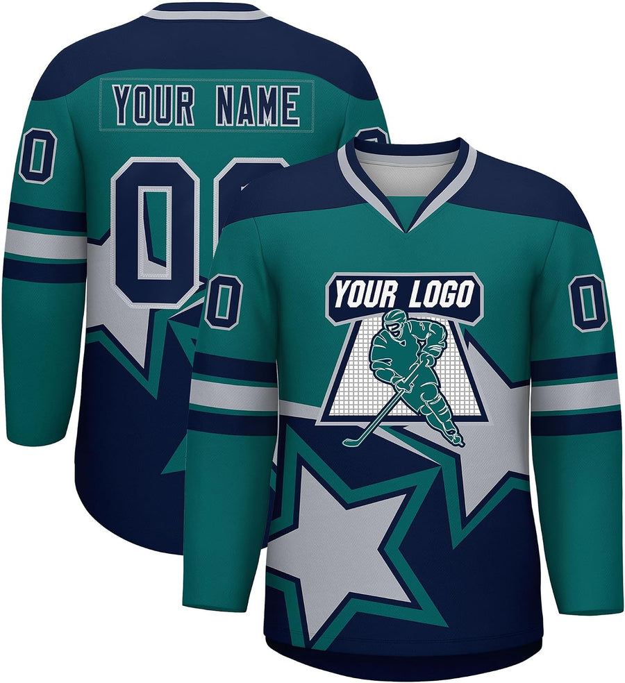 Custom Hockey Jersey Printed Stitched Personalized Name Number Logo Long Sleeve Sports Hockey for Men Women Youth -