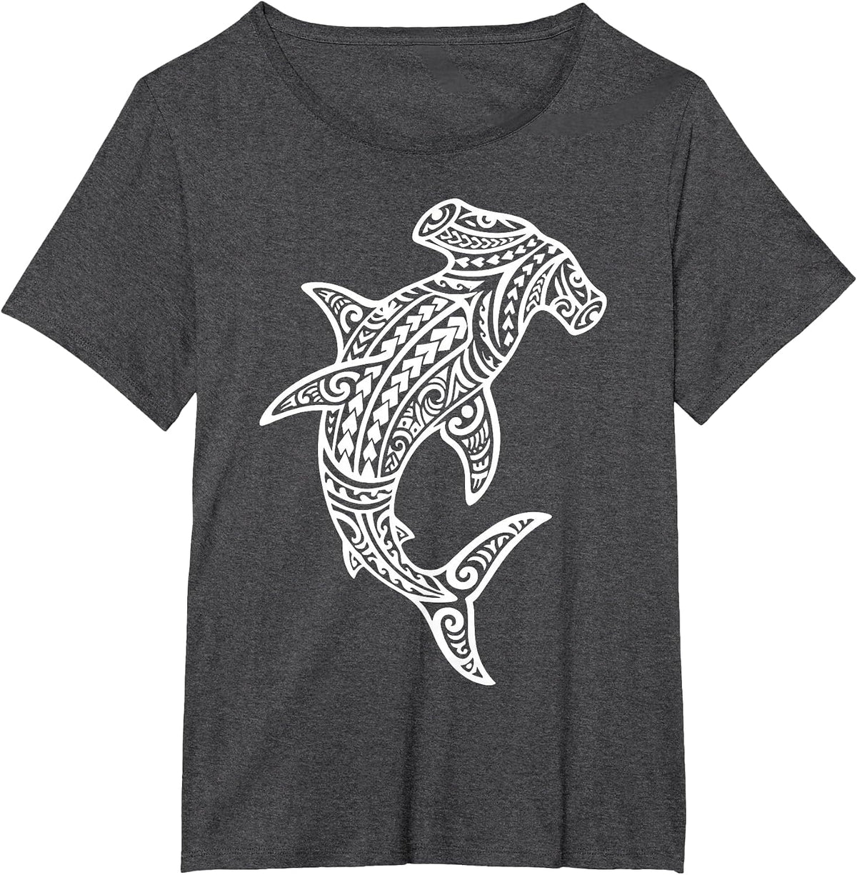 Hammerhead Shark Illustration Ocean T-Shirt - Dark Heather Grey