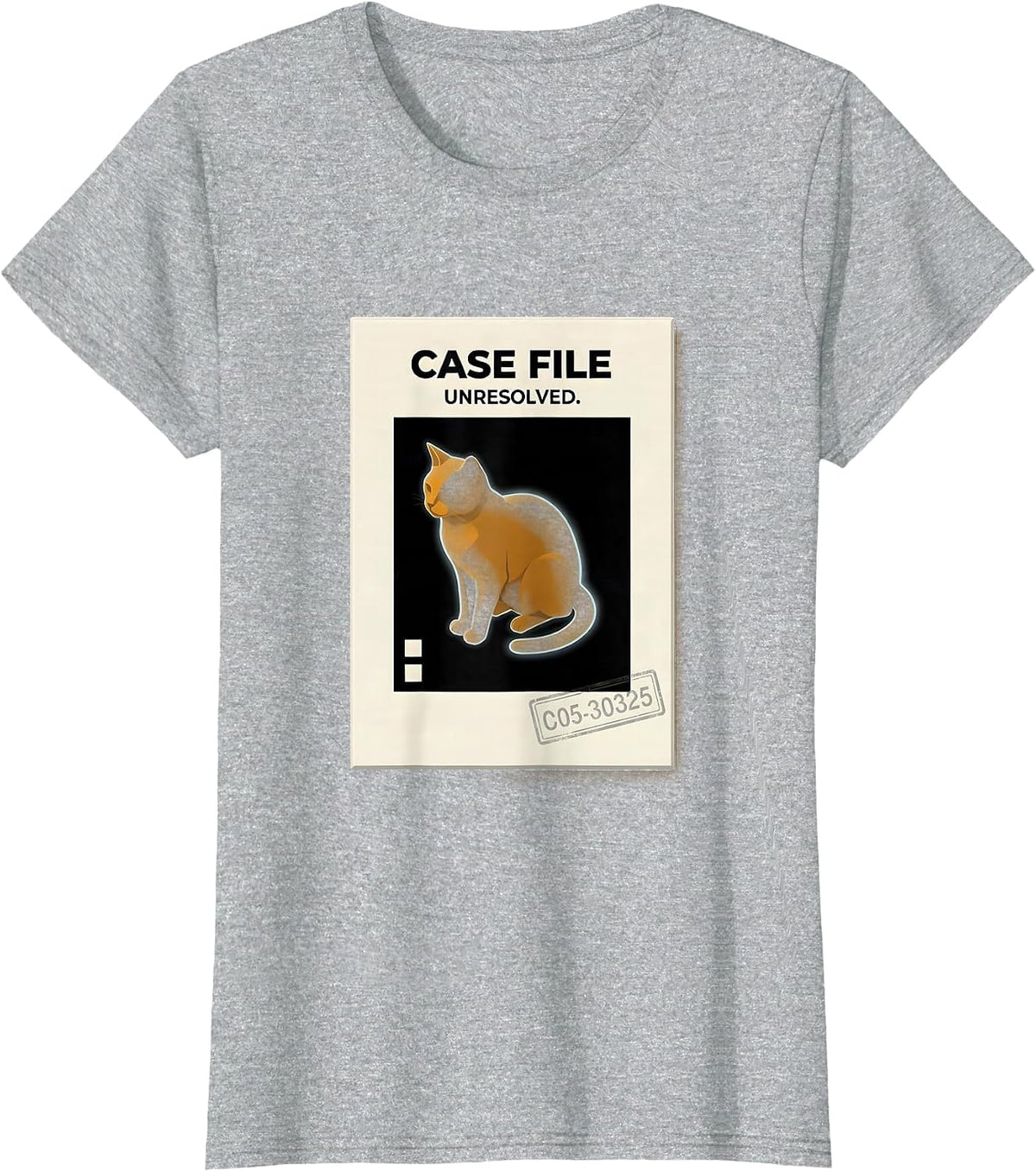 Case File: Unresolved Funny Physics Quantum Geek Humor T-Shirt - Heather Grey