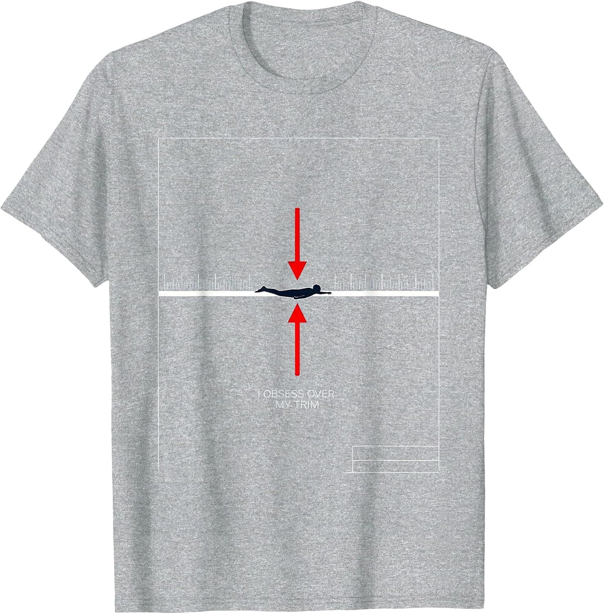 Men's I Obsess Over My Trim Funny Scuba Diving Diver Humor T-Shirt - Heather Grey