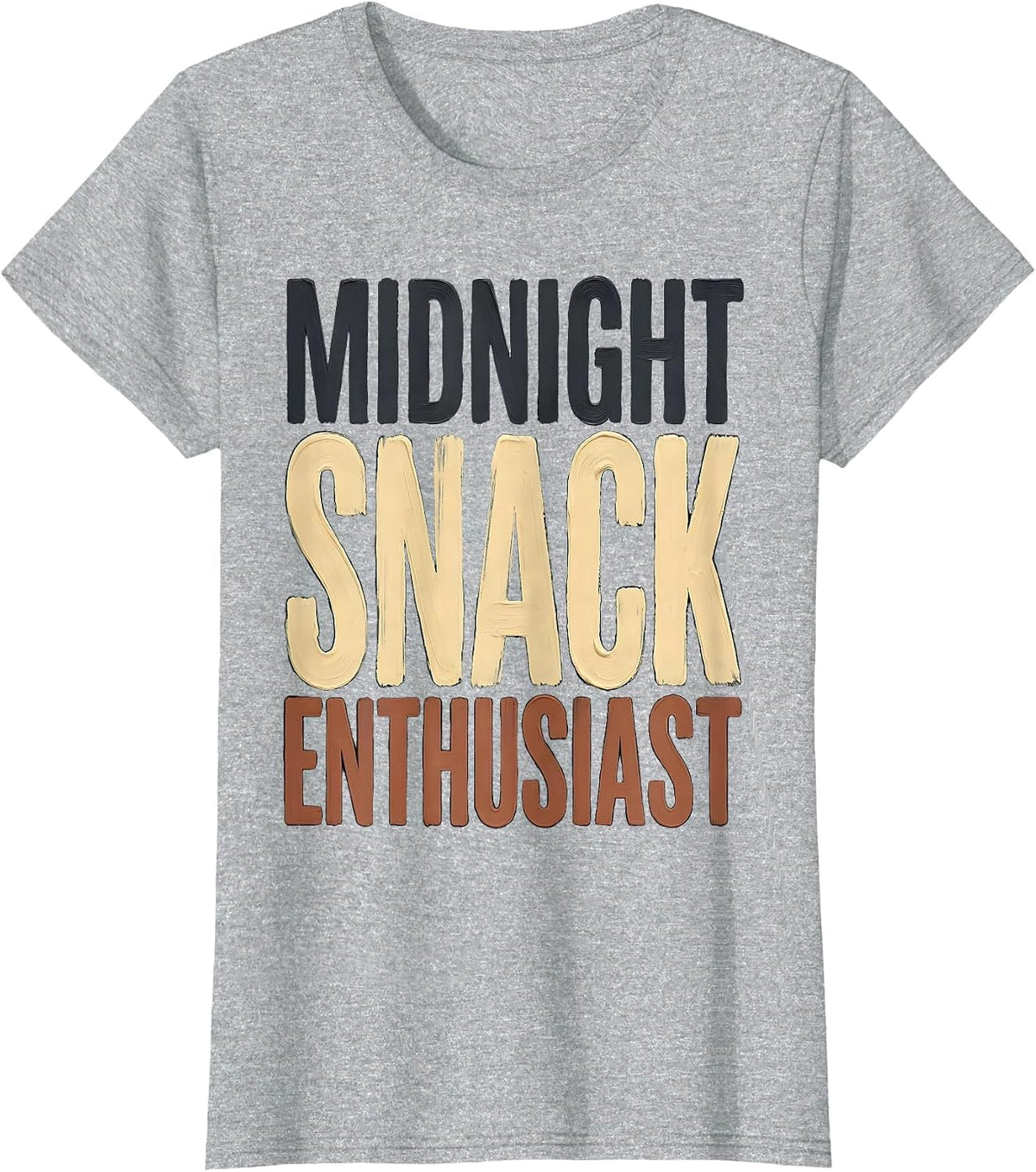 Women's Midnight Snack Enthusiast Raccoon Design T-Shirt - Heather Grey