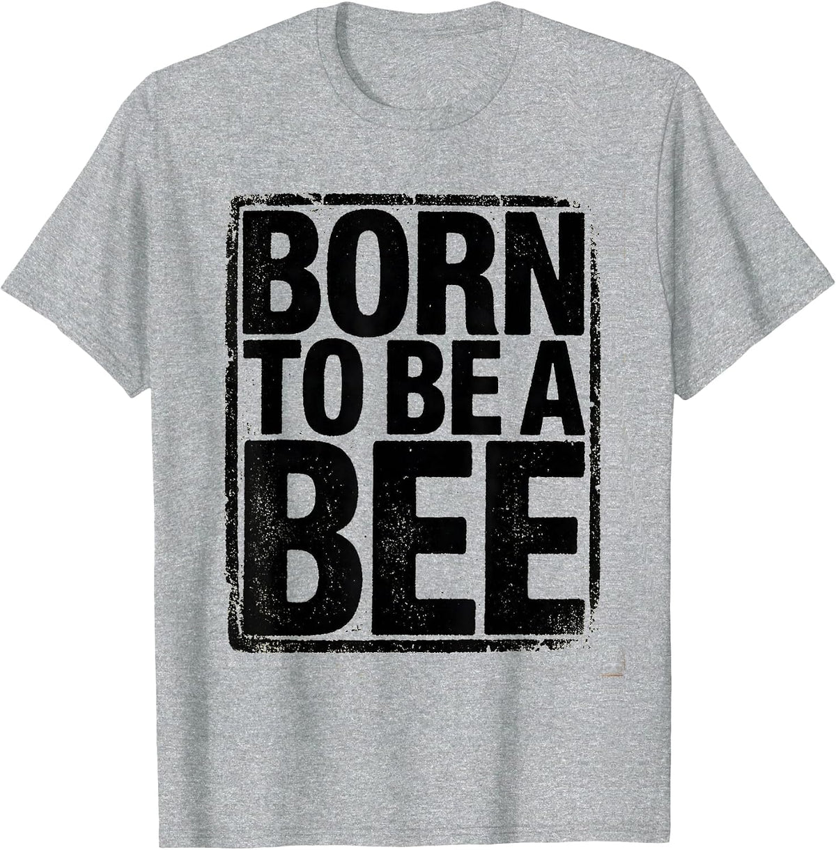 Men's Born to Be a Bee Honeybee Nature Design T-Shirt - Heather Grey