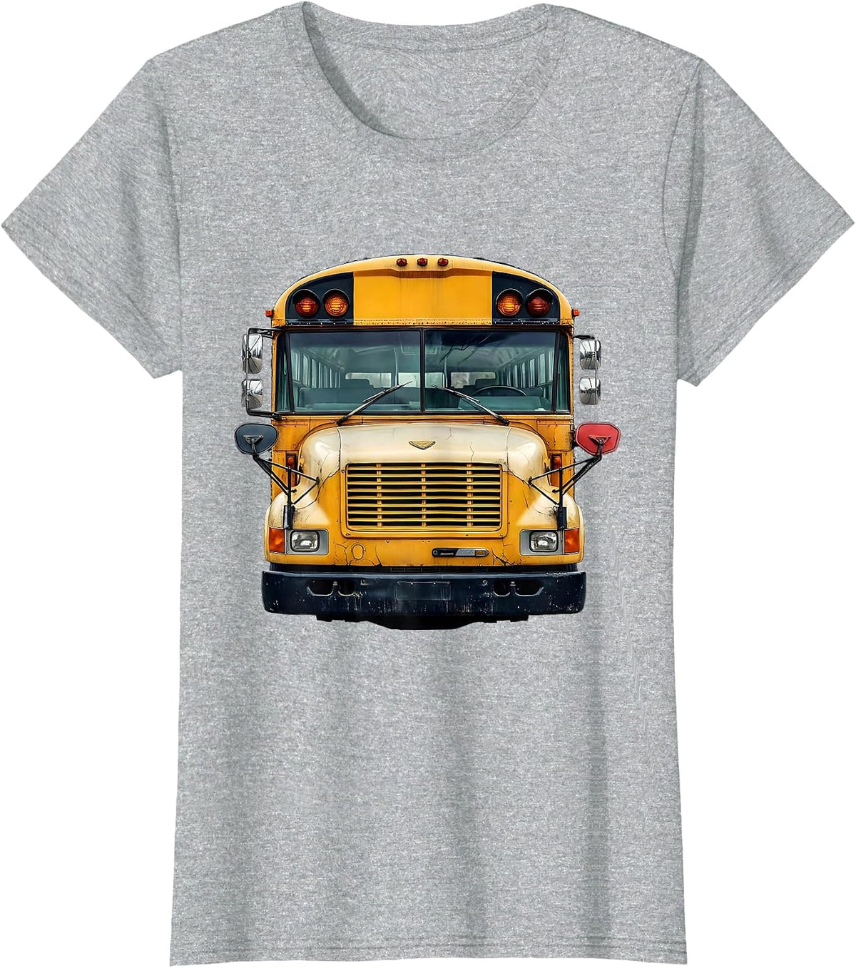 School Bus Driver Distressed Funny Halloween Costume T-Shirt - Heather Grey