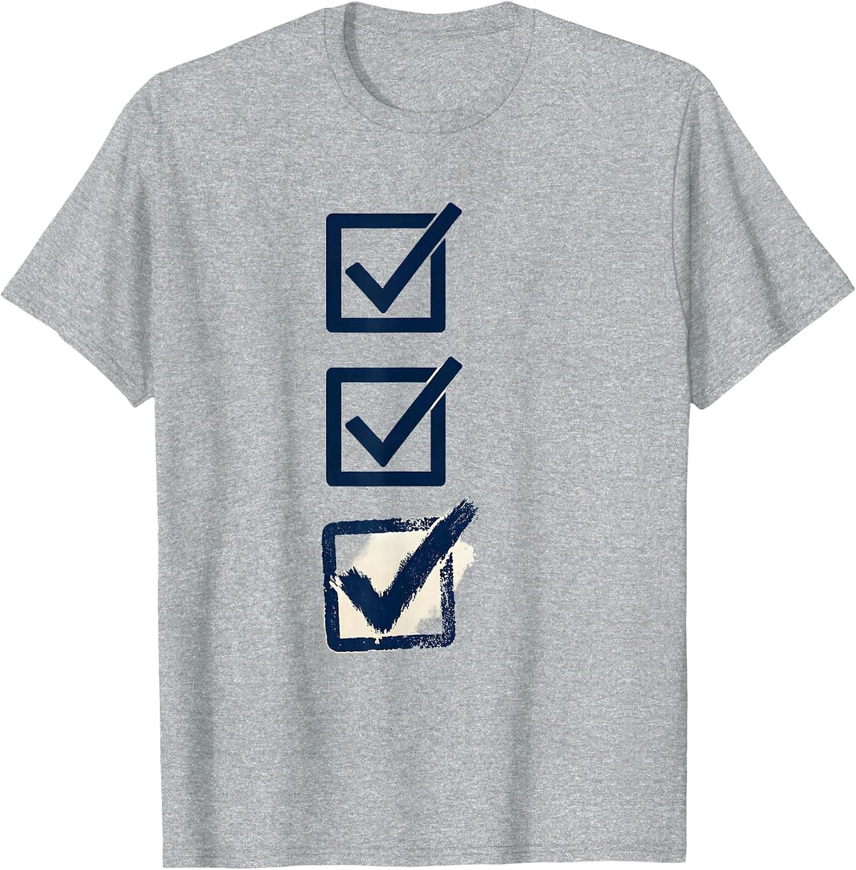 Men's Ballot Box Stamp Political Satire Humor T-Shirt - Heather Grey