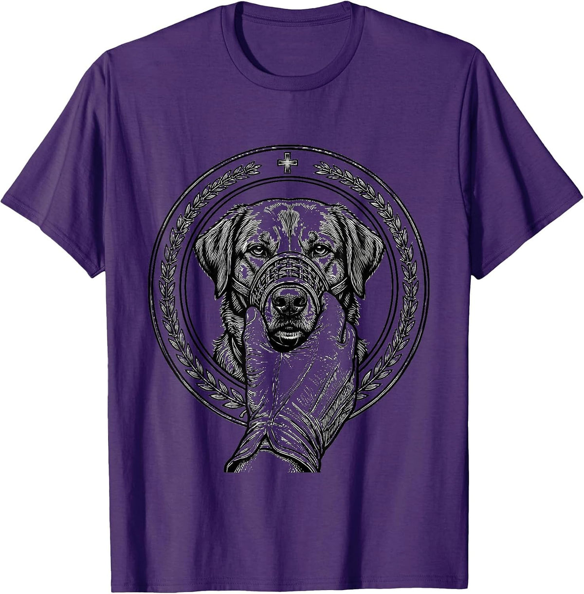 Men's Vet Badge Gift Veterinarian Occupational Humor T-Shirt - Purple