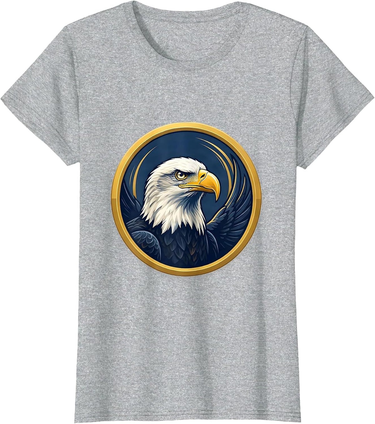 Bald Eagle Emblem Family Mascot Fan Pride T-Shirt - Heather Grey