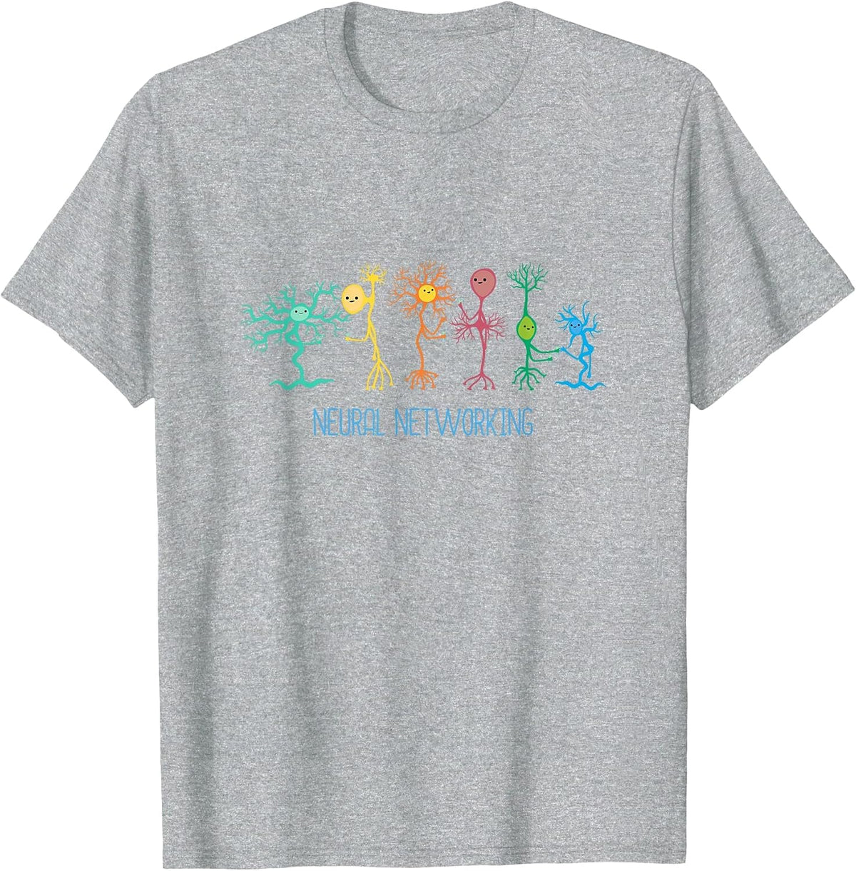 Neural Networking Computer Brain Web Developer Med Student T-Shirt - Heather Grey