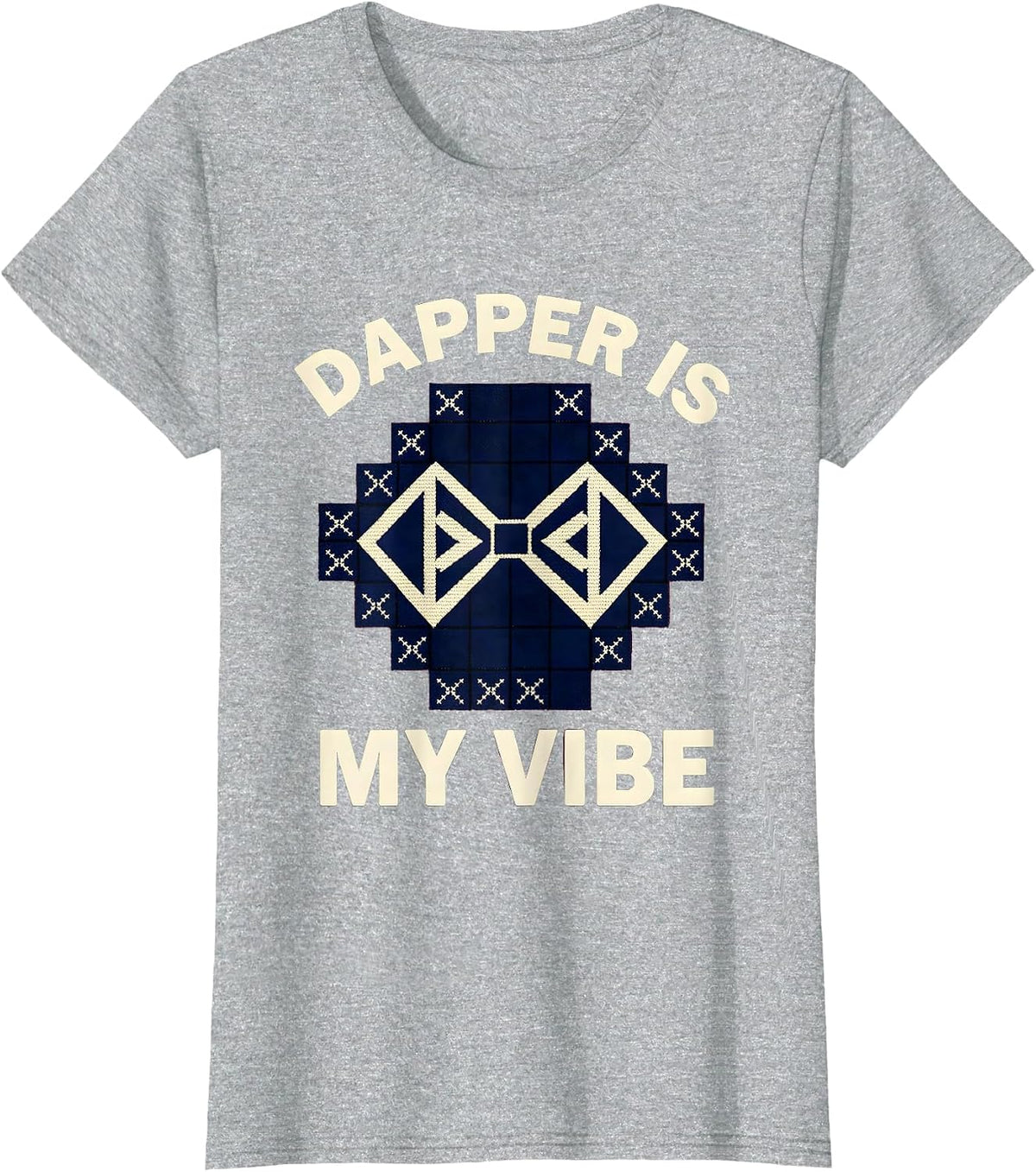 Dapper Is My Vibe Tuxedo Style Design T-Shirt - Heather Grey