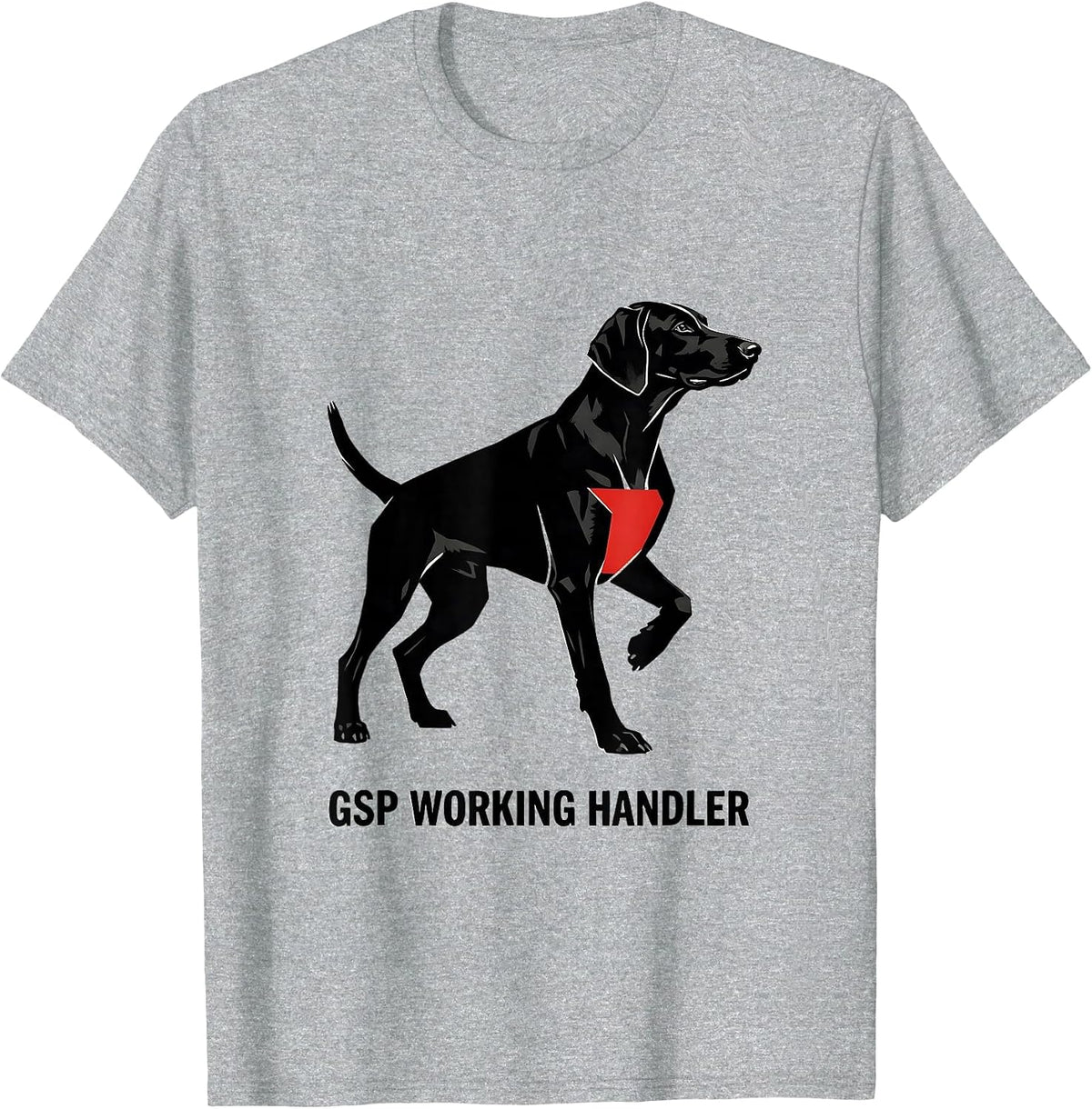 Men's GSP Working Handler Funny German Shorthaired Pointer Dog T-Shirt - Heather Grey