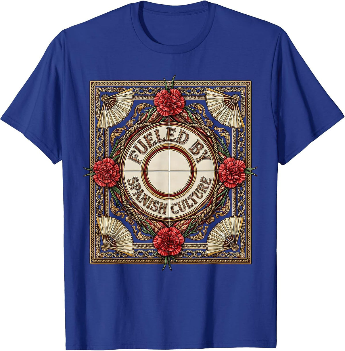Fueled by Spanish Culture Heritage Month Design T-Shirt - Royal Blue
