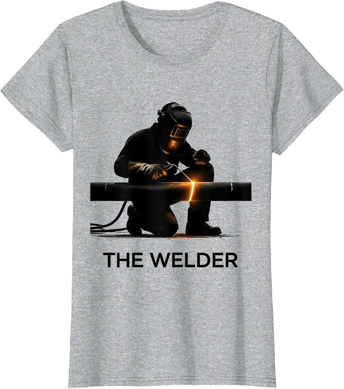 THE WELDER Funny Welder Metal Worker Trade Pride Humor T-Shirt - Heather Grey
