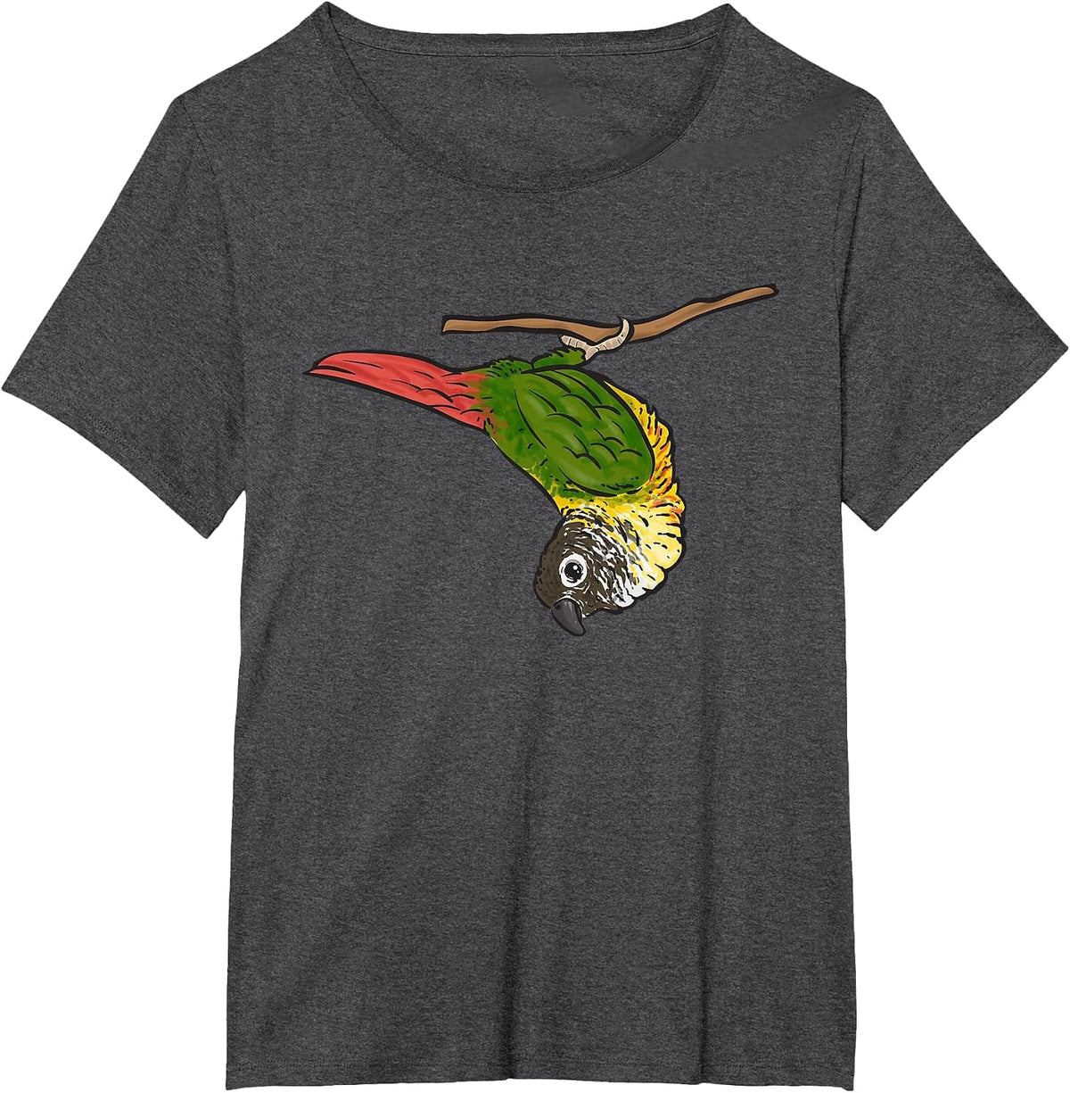 Green Cheek Conure Parrot Bird Conure T-Shirt - Dark Heather Grey