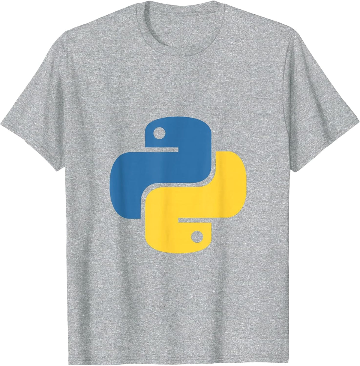 Official Python Logo for Developers T-Shirt - Heather Grey