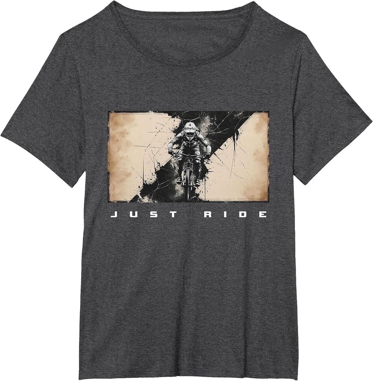 MTB Mountain Bike T-Shirt - Dark Heather Grey
