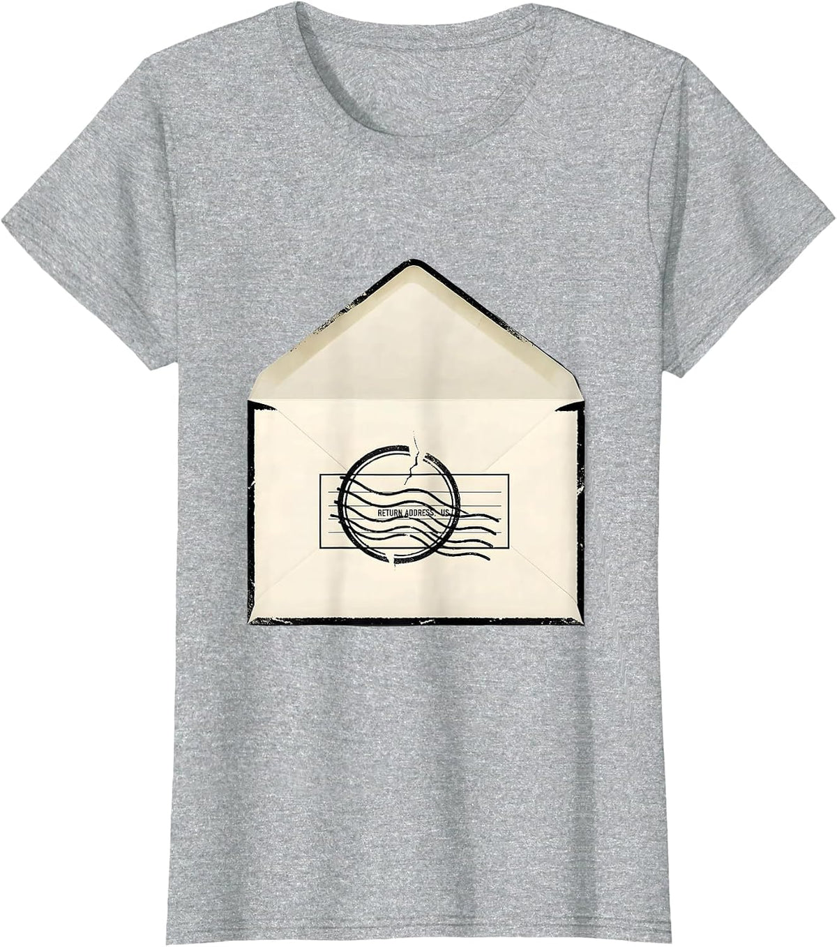 Women's Return Address Us Funny Christian Humor Apostle Paul Letter T-Shirt - Heather Grey