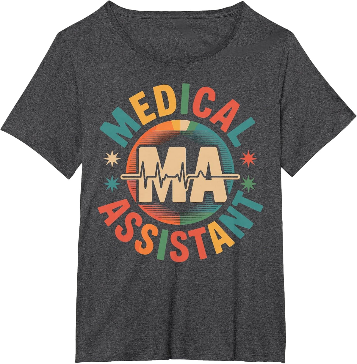 Medical Assistant MA T-Shirt - Dark Heather Grey
