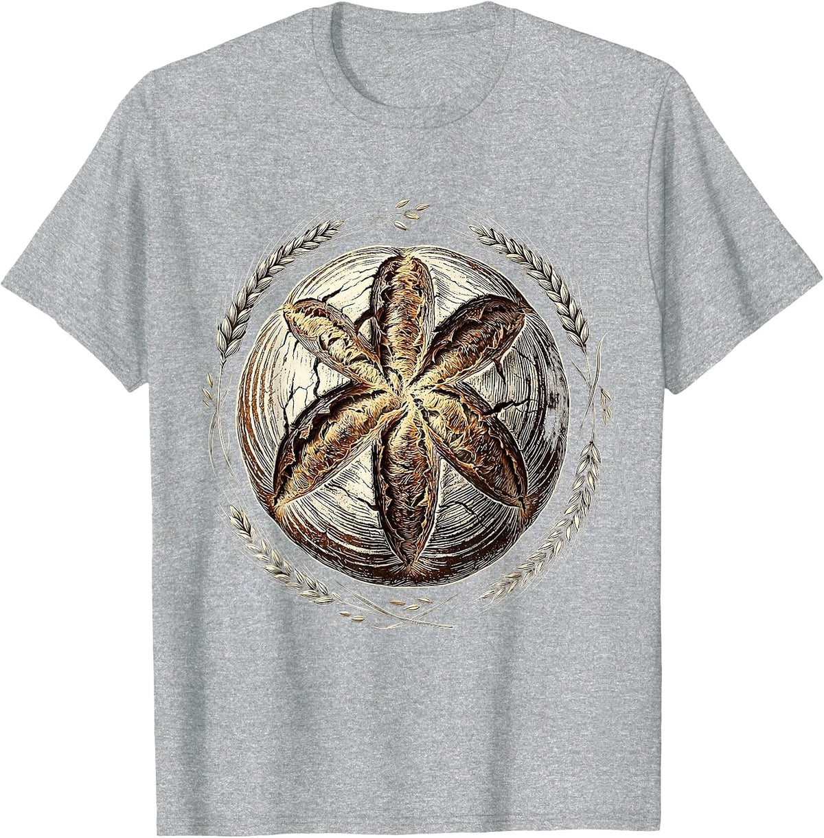 Men's In My Sourdough Era Artisan Bread Illustration T-Shirt - Heather Grey