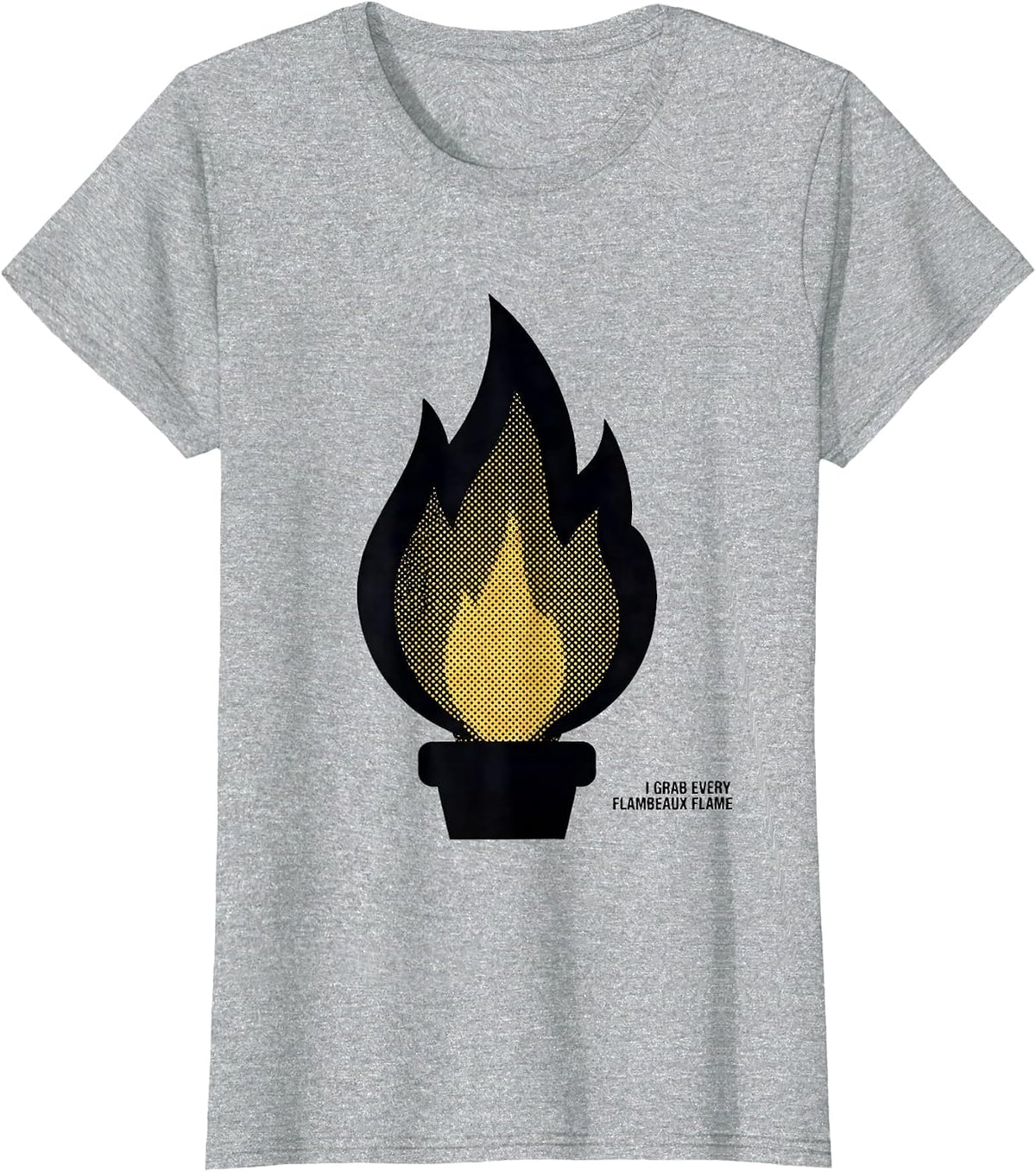 Women's I Grab Every Flambeaux Flame Mardi Gras Carnival Party Humor T-Shirt - Heather Grey