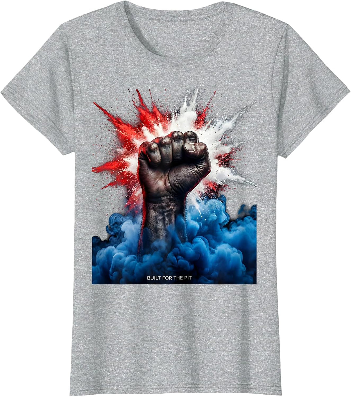 Built for the Pit Metal Music Graphic Design T-Shirt - Heather Grey