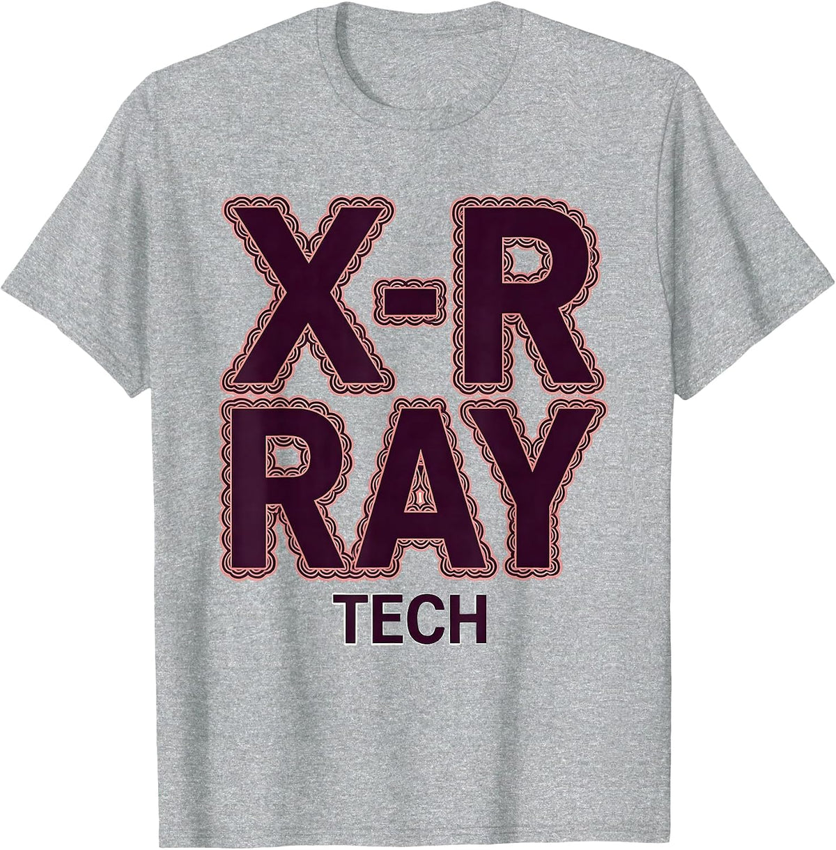 Men's X-RAY TECH Cute Radiology Tech Coquette Playful Pride T-Shirt - Heather Grey