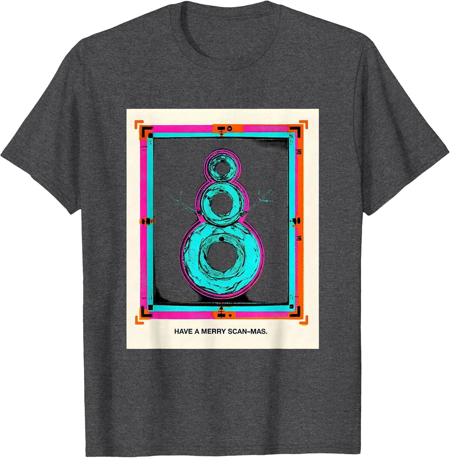 Men's Have A Merry Scan-mas Radiology Tech Christmas Humor T-Shirt - Dark Heather Grey