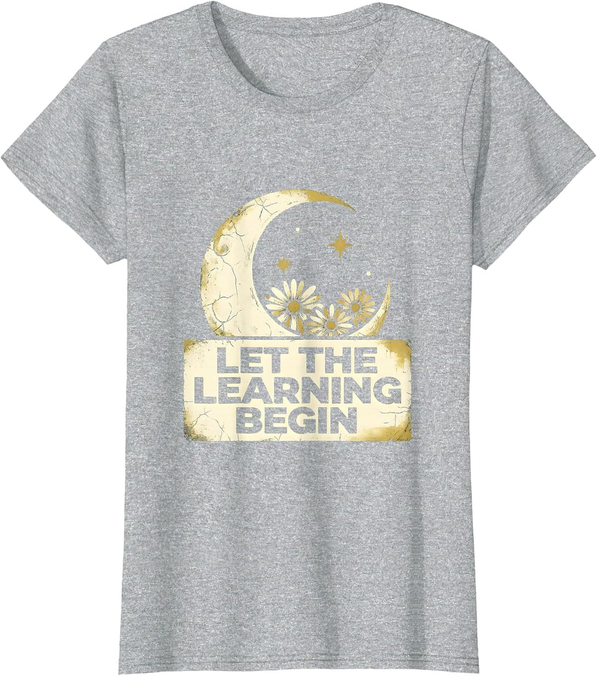 Let the Learning Begin First Day of Kindergarten T-Shirt - Heather Grey