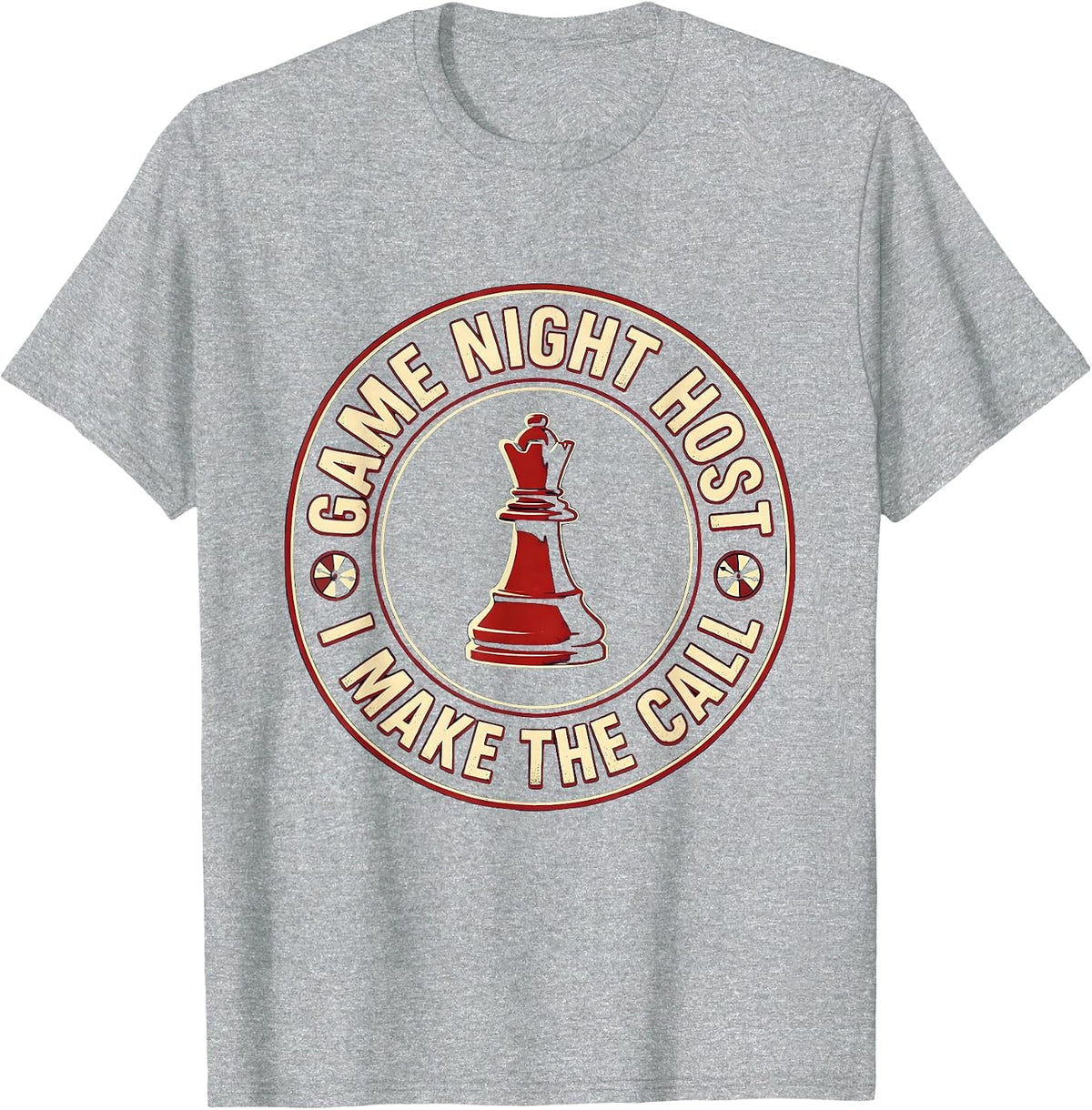 Men's Game Night Host I Make The Call Funny Board Games Trivia T-Shirt - Heather Grey