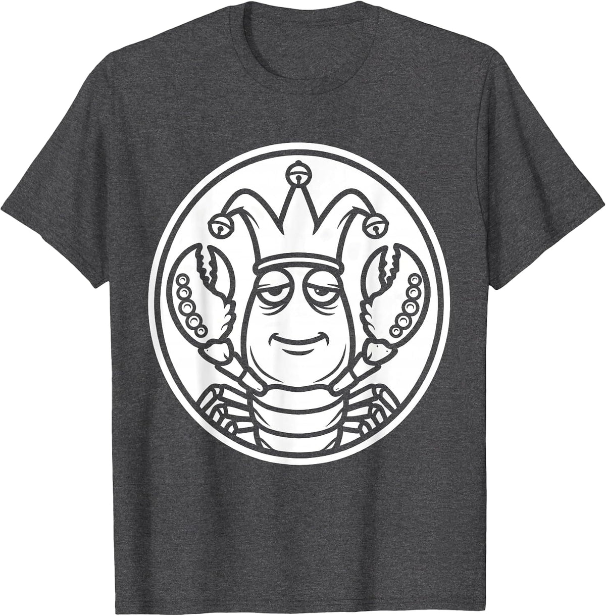 Men's Crawfish Jester Mardi Gras Six Seven Meme Kids Humor T-Shirt - Dark Heather Grey