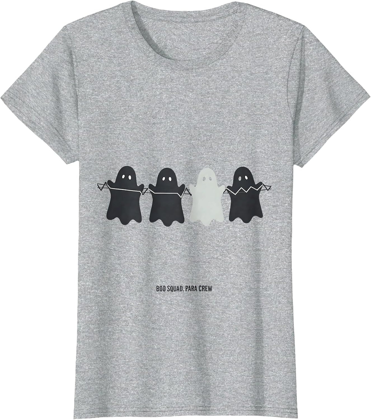 Boo Squad Para Crew SPED Paraprofessional Halloween Ghost T-Shirt - Heather Grey