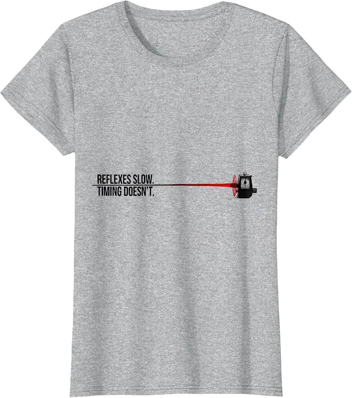 Women's Reflexes Slow Timing Doesn't Funny Fencing Sport Fan Novelty T-Shirt - Heather Grey