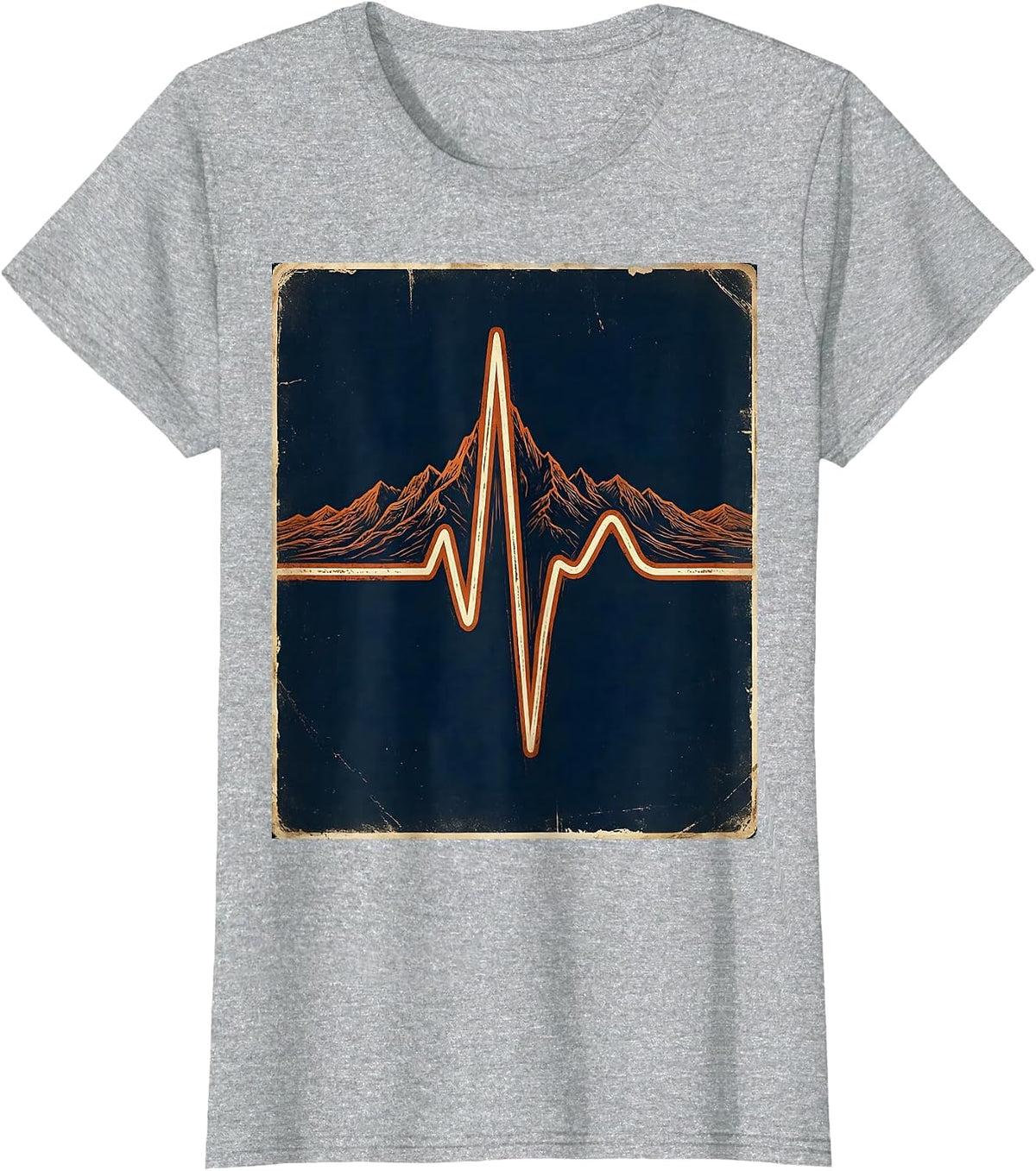 ECG Heartbeat Mountain Range Medical Assistant T-Shirt - Heather Grey