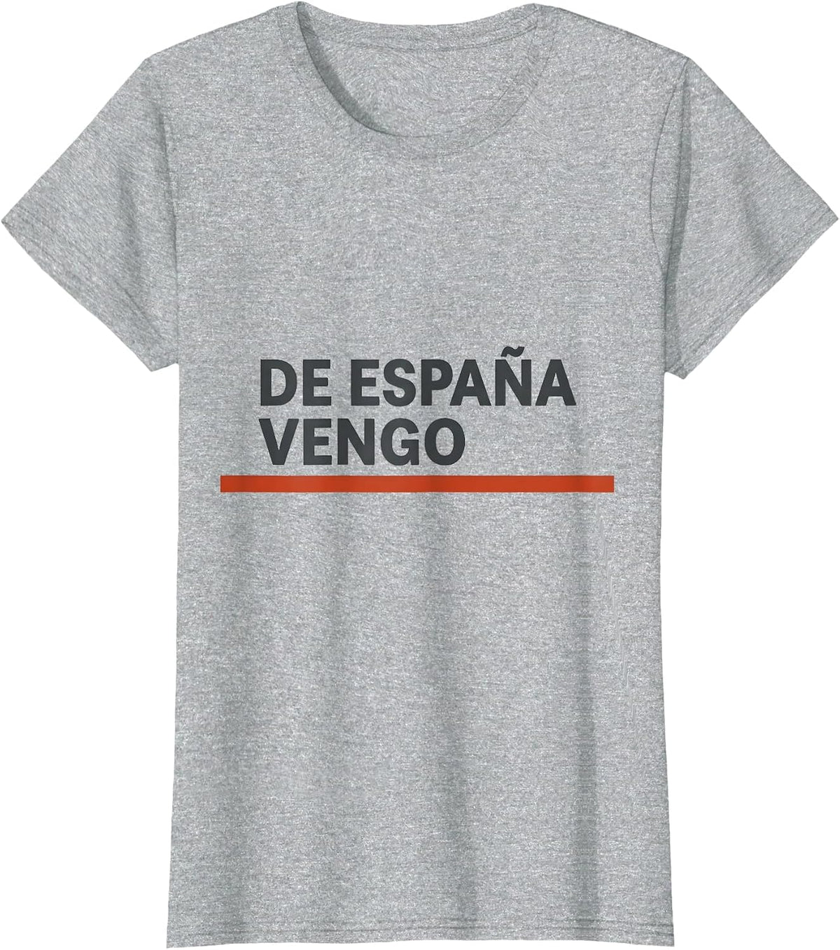 Women's De España Vengo Minimalist Spanish Heritage Souvenir T-Shirt - Heather Grey
