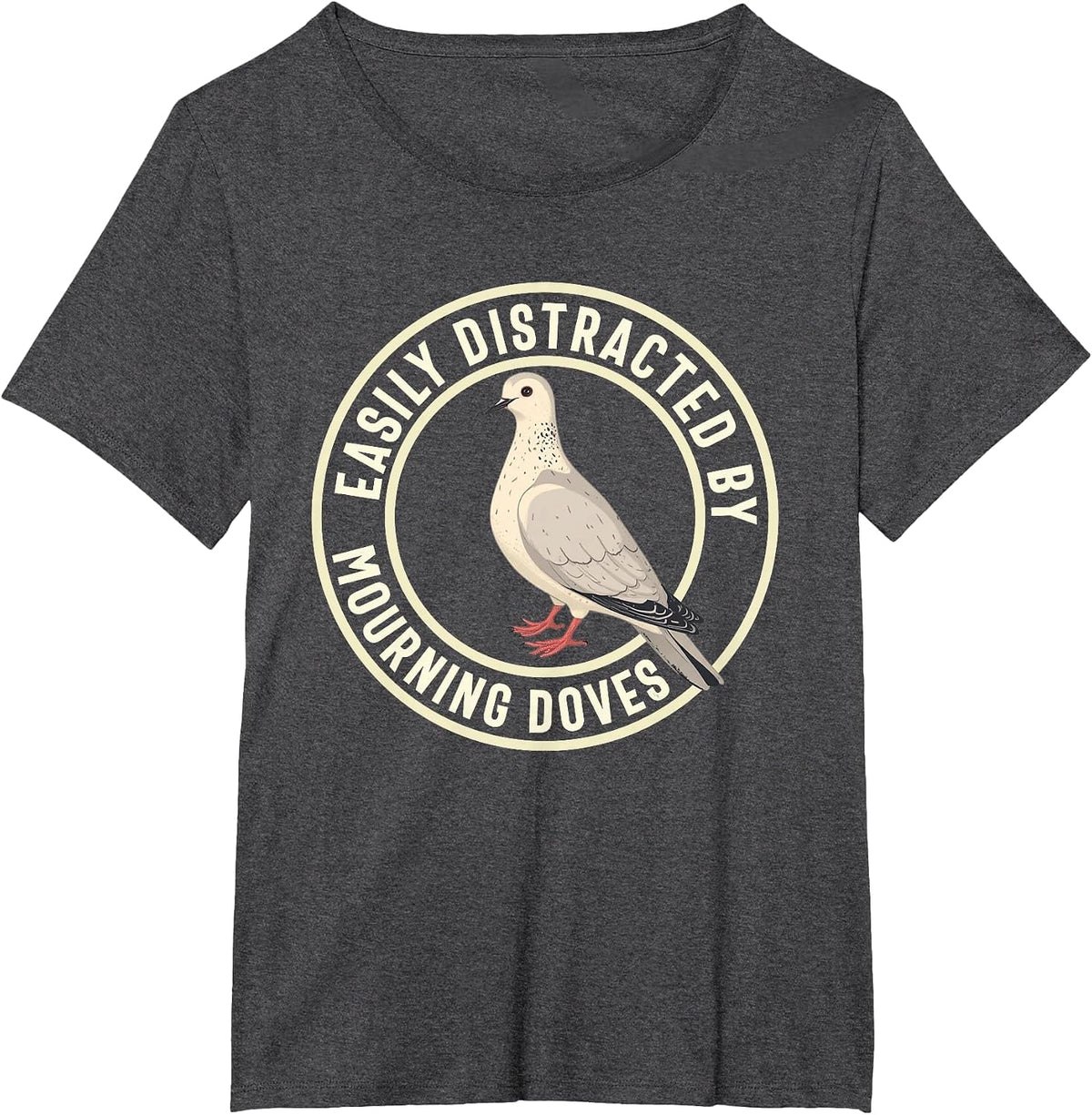 Mourning Dove Bird Lover Women Men Girl Boys Turtle Dove T-Shirt - Dark Heather Grey