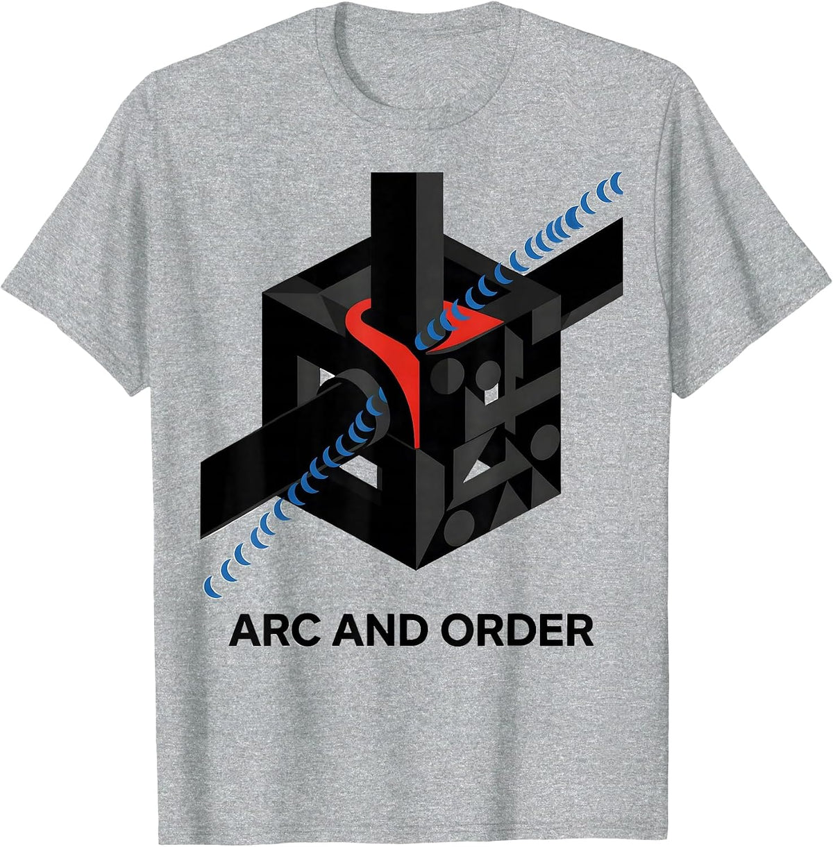 Men's Arc And Order Bauhaus Modernist Welder Trade Pride Humor T-Shirt - Heather Grey