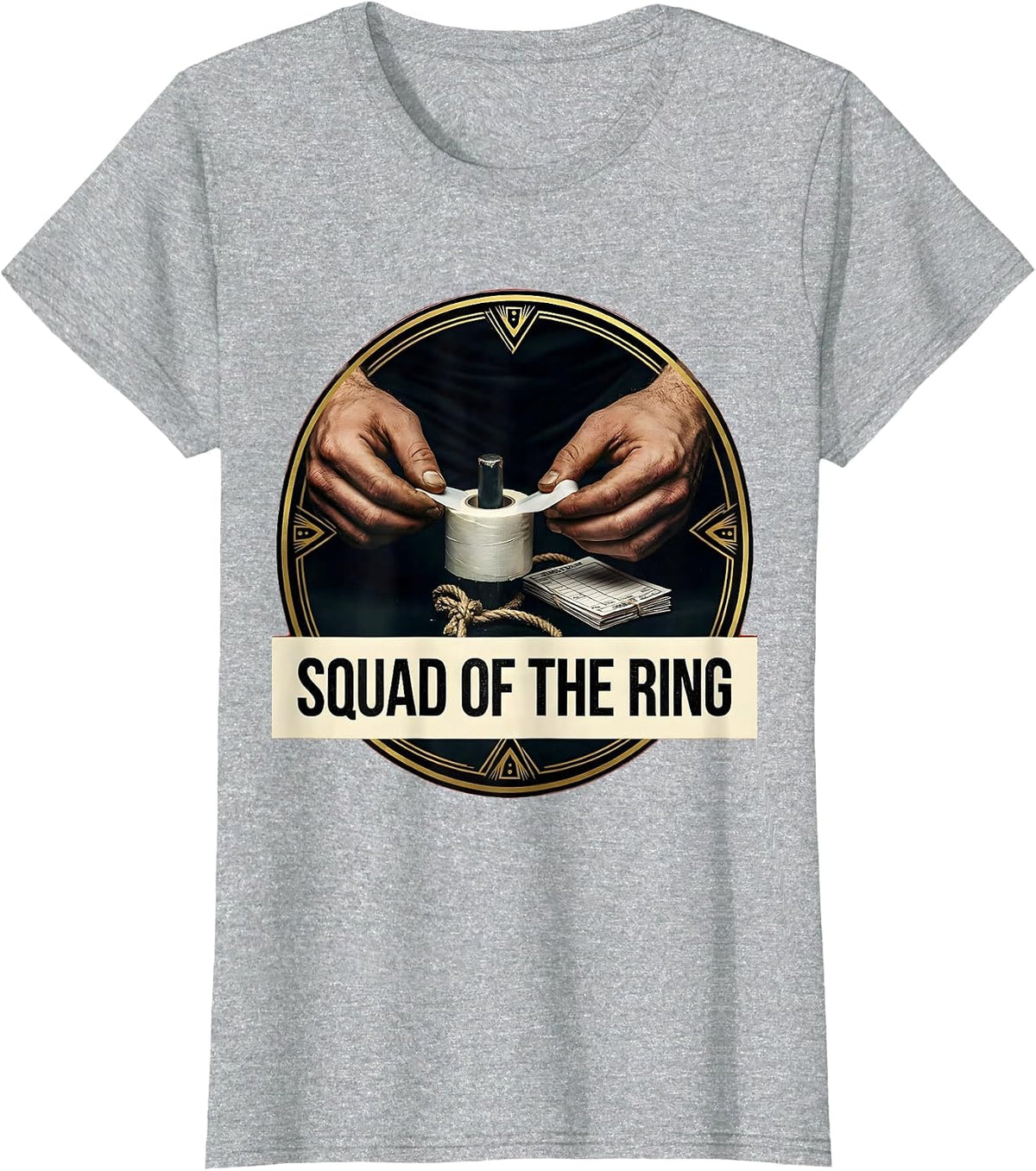 Women's Squad Of The Ring Boxing Theme Party Family Matching T-Shirt - Heather Grey