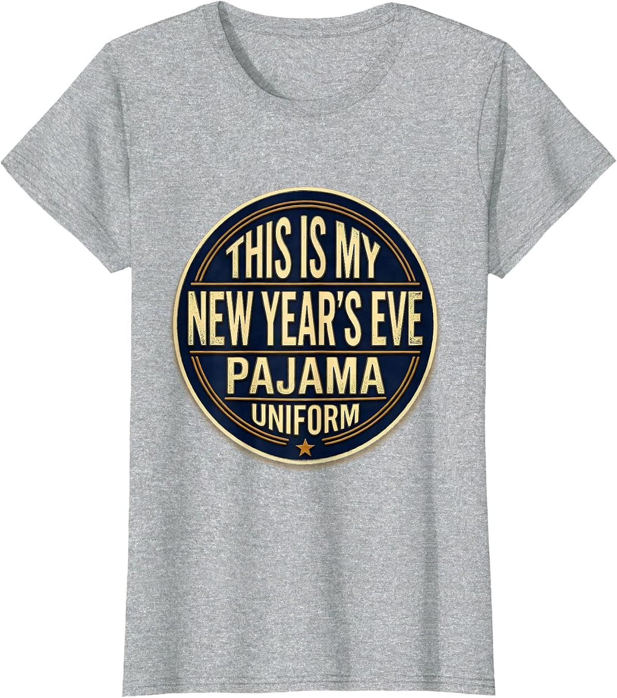This Is My New Year's Eve Pajama Uniform Funny T-Shirt - Heather Grey