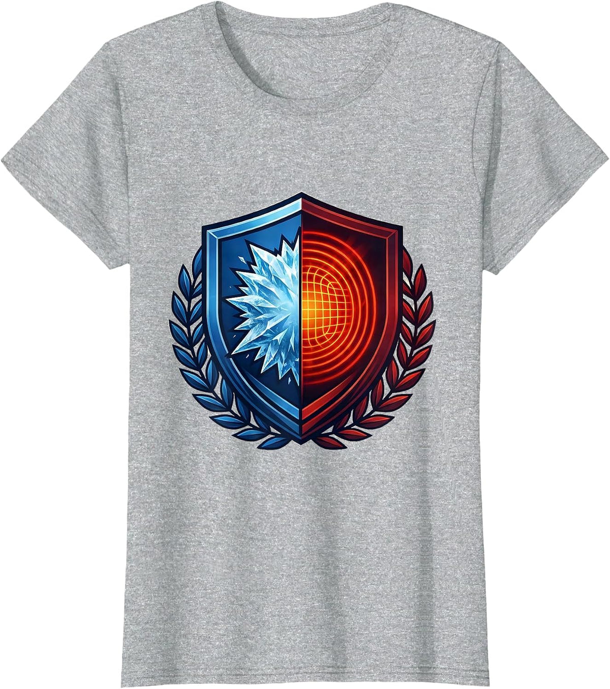 Ice Pack and Heat Pad Physical Therapy Design T-Shirt - Heather Grey