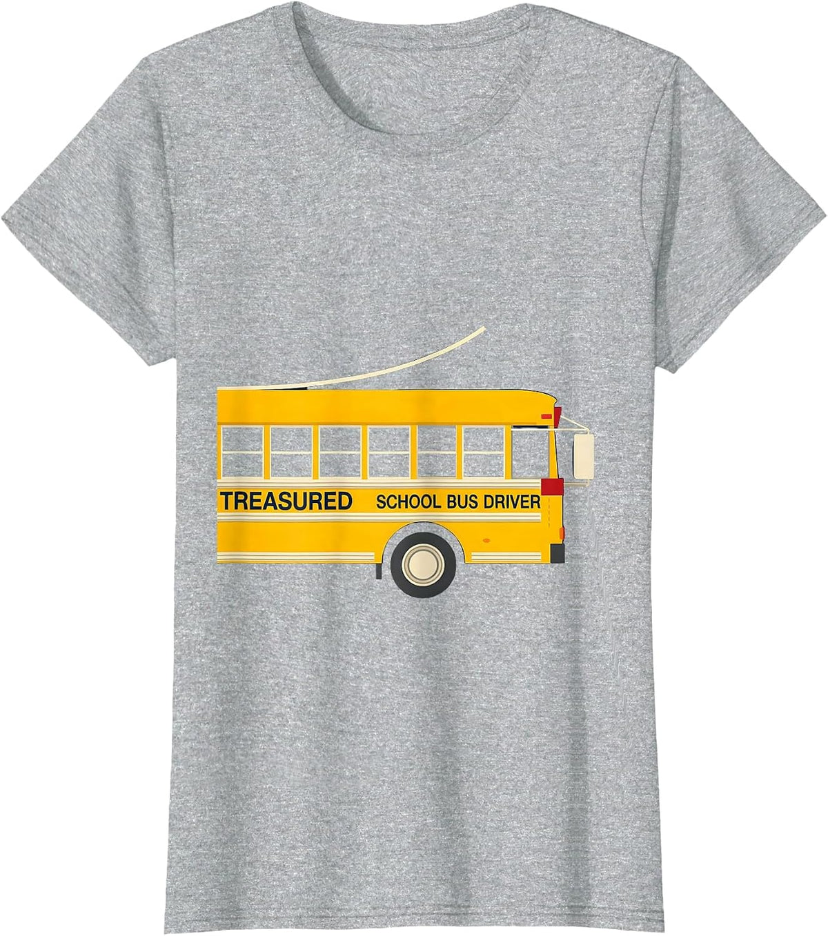 Treasured School Bus Driver Funny Bus Driver Appreciation T-Shirt - Heather Grey