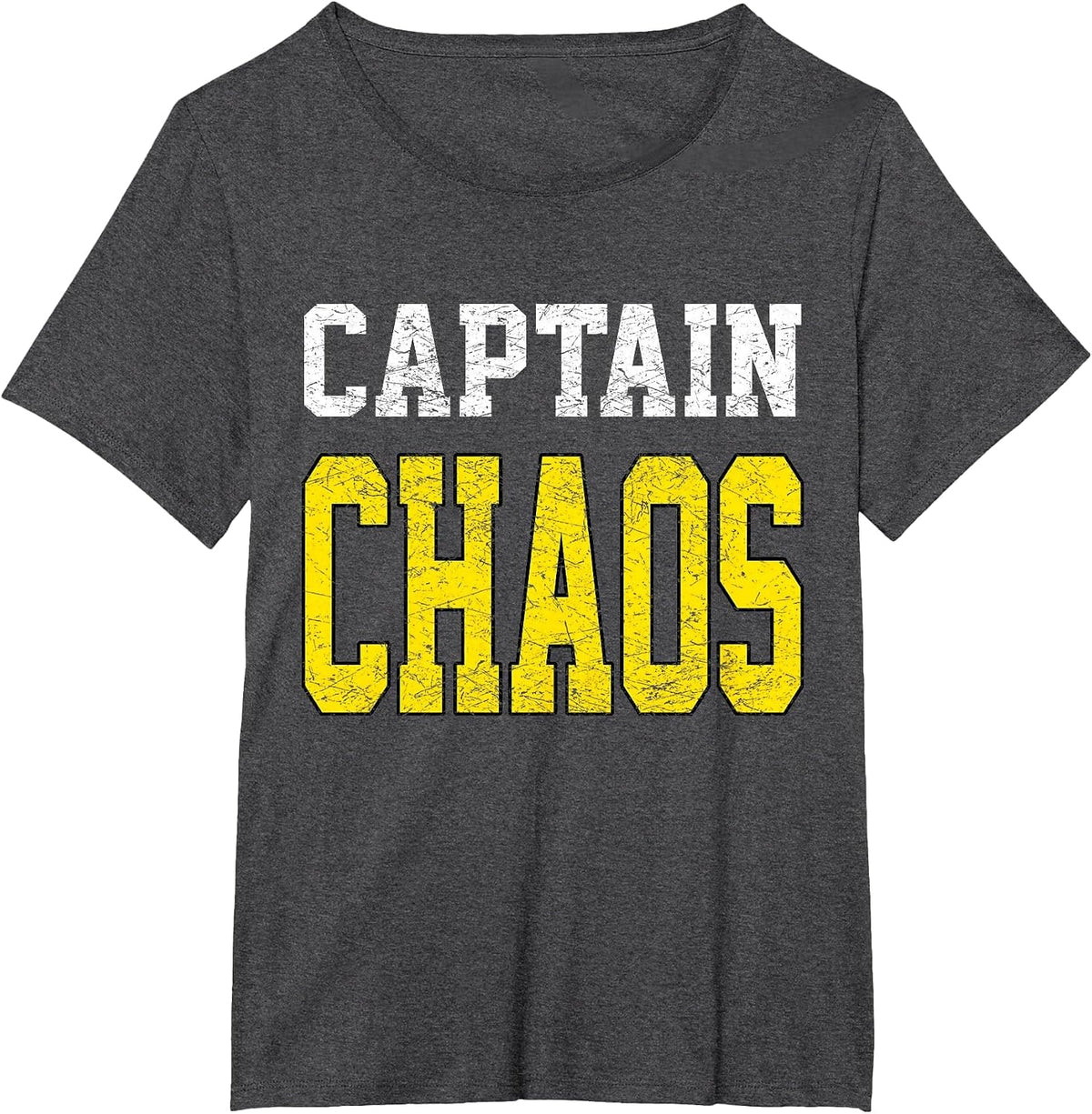 Captain Chaos Shirt for Parent Teacher Or Crazy Child T-Shirt - Dark Heather Grey