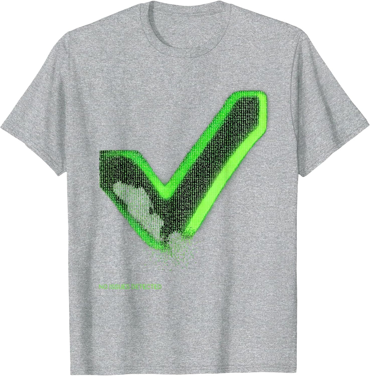 Men's No Issues Detected Funny IT Tech Support Sarcastic T-Shirt - Heather Grey