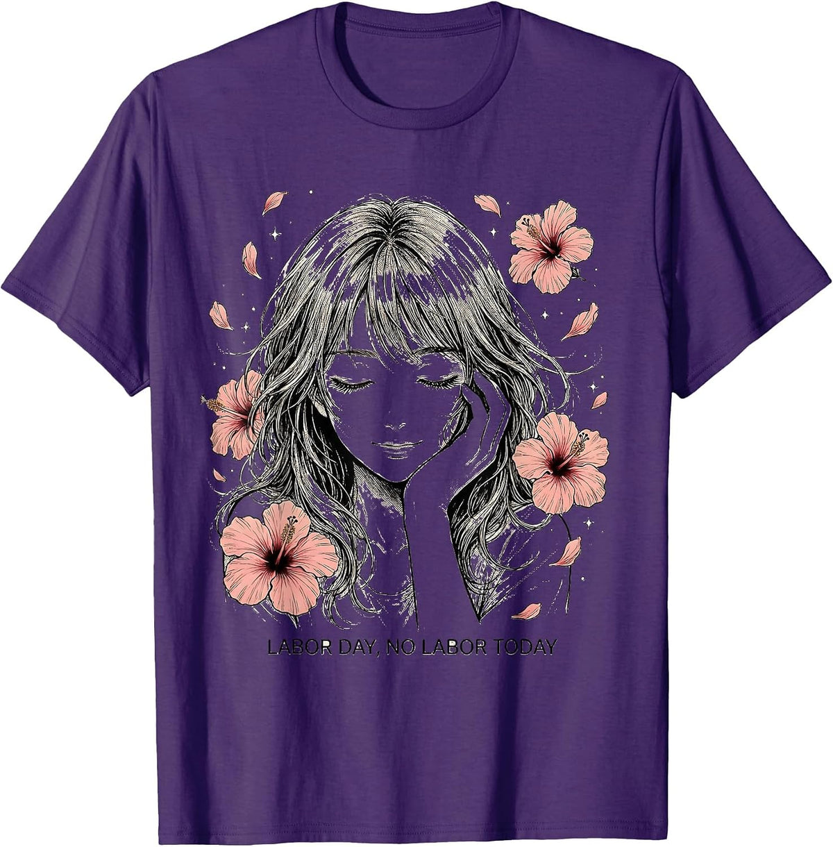 Labor Day No Labor Today Funny Holiday Design T-Shirt - Purple