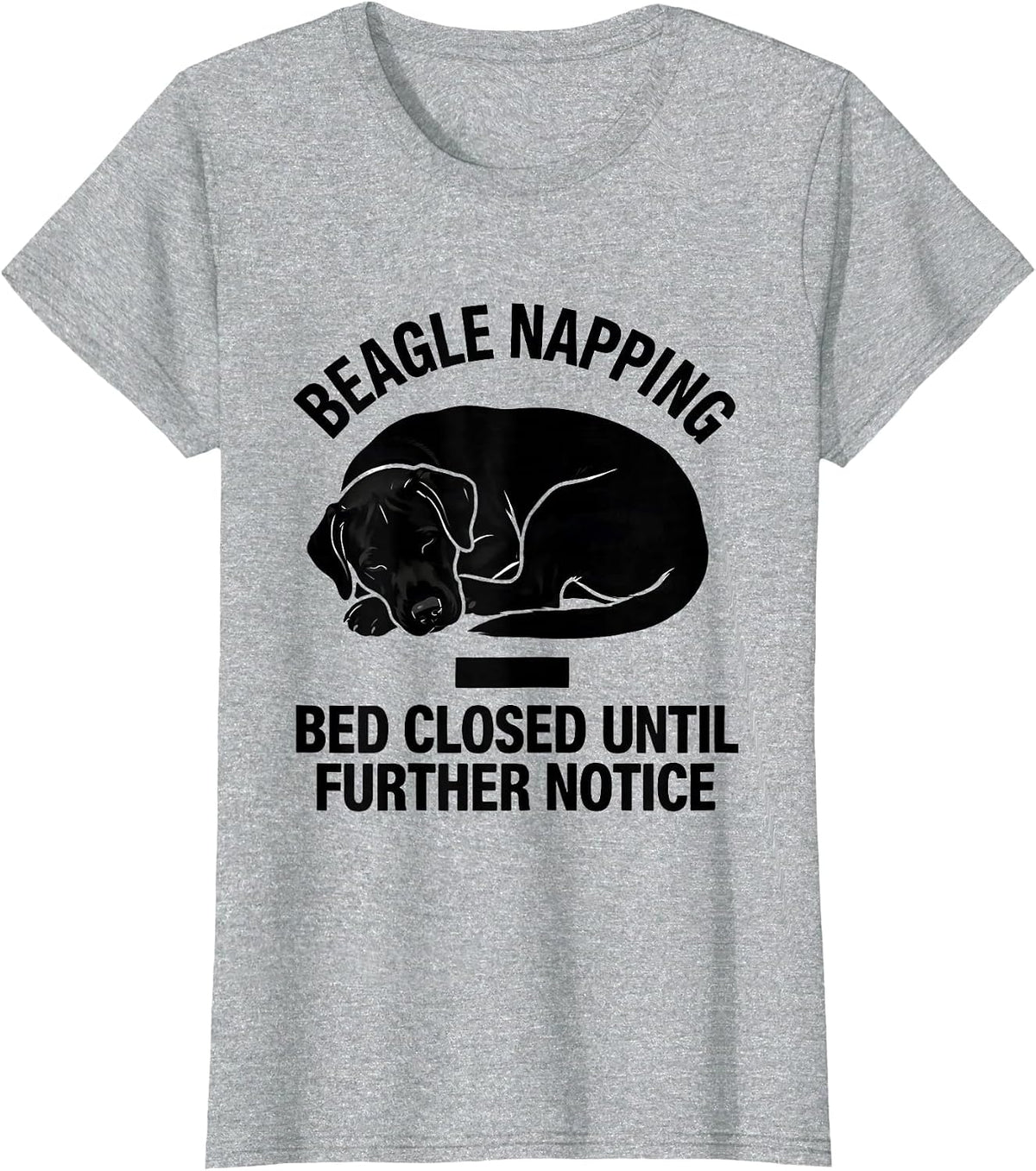 Women's Beagle Napping Bed Closed Until Further Notice Pet Lover T-Shirt - Heather Grey