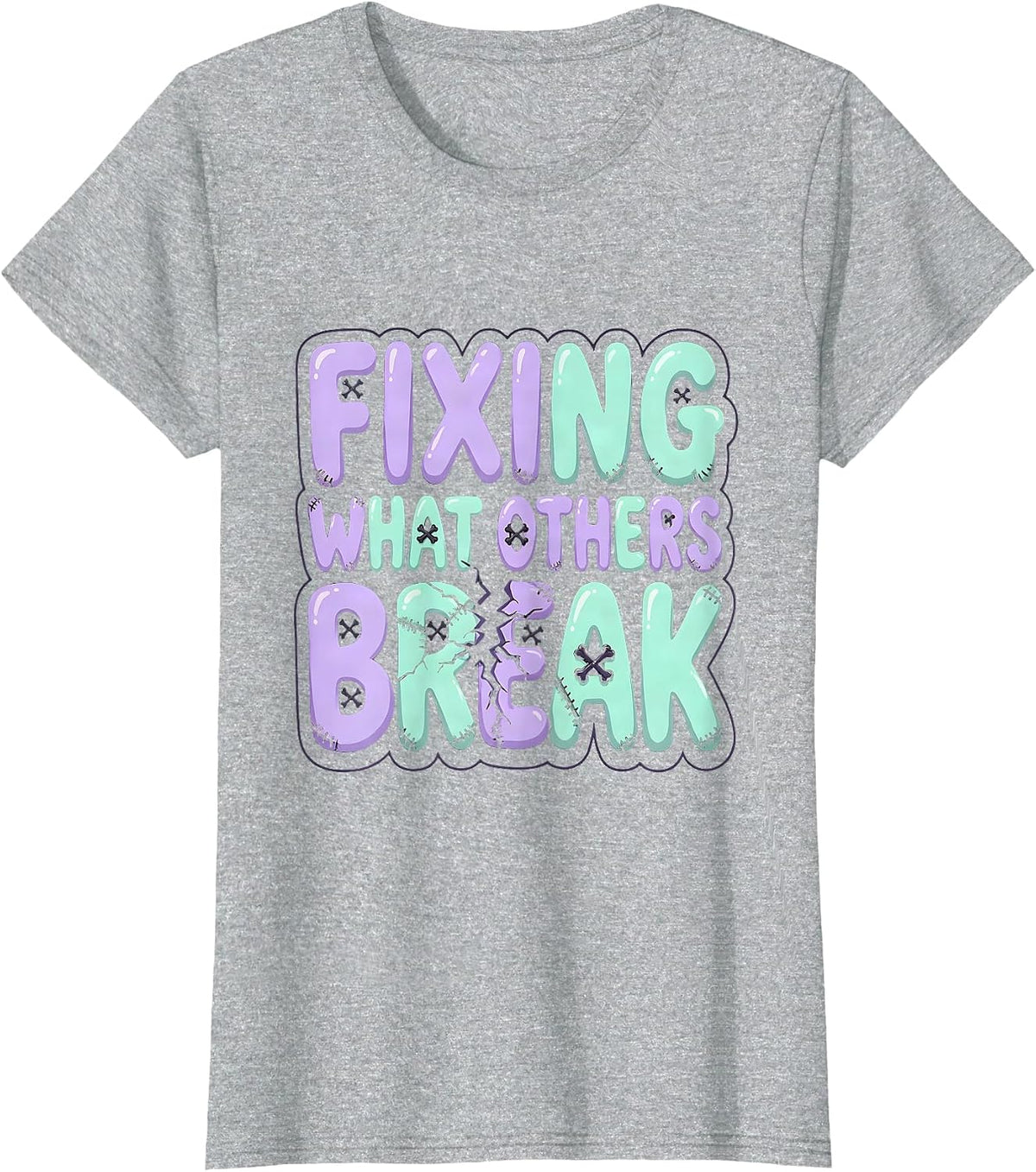 Fixing What Others Break Repair Hero Design T-Shirt - Heather Grey