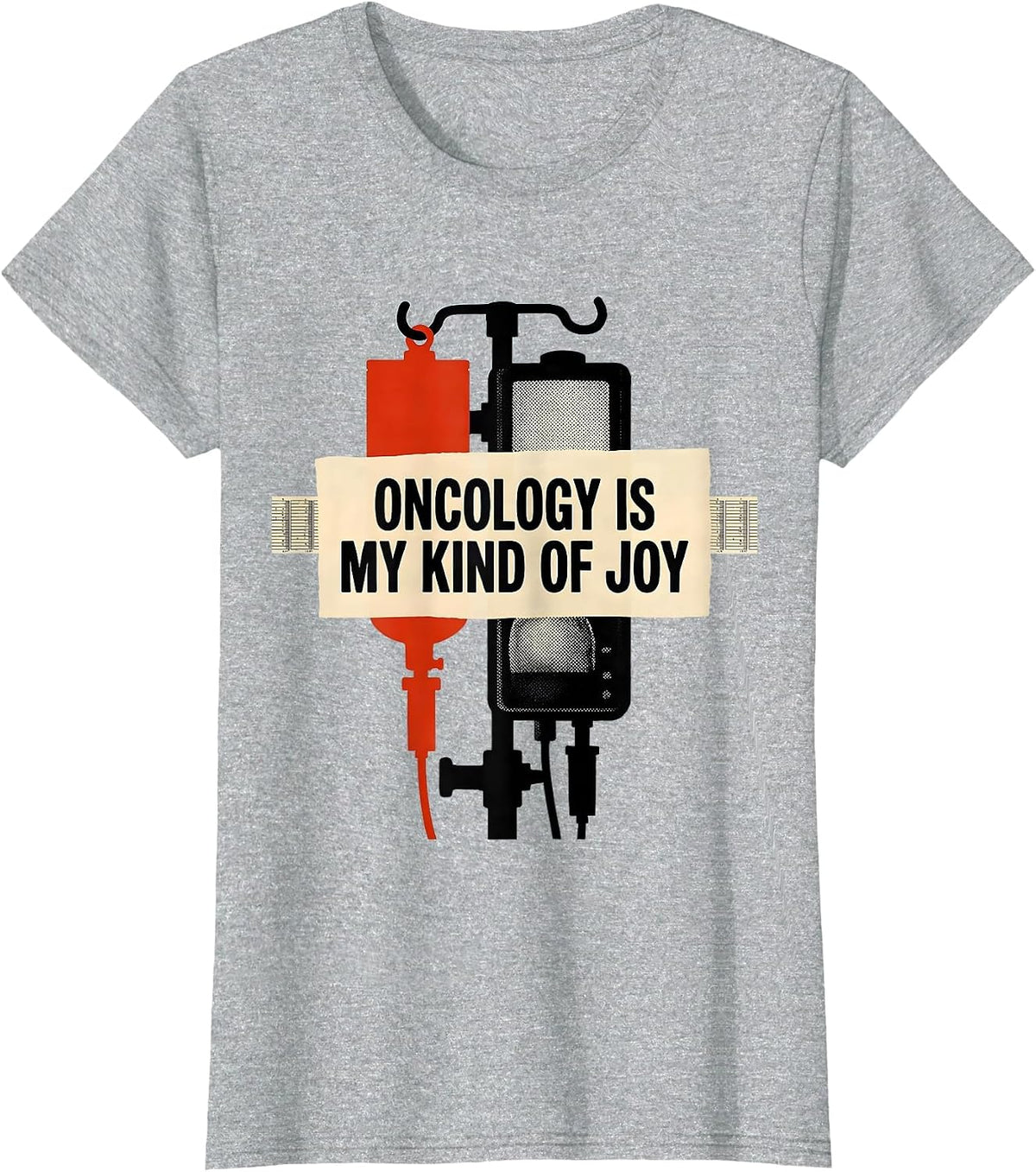 Women's Oncology Is My Kind of Joy Screenprint Nurse Appreciation T-Shirt - Heather Grey