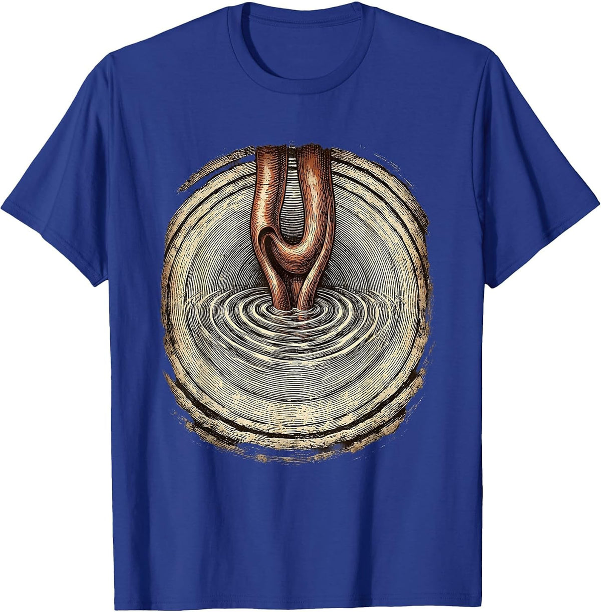 Men's Free Speech Human Throat Sound Waves Illustration T-Shirt - Royal Blue