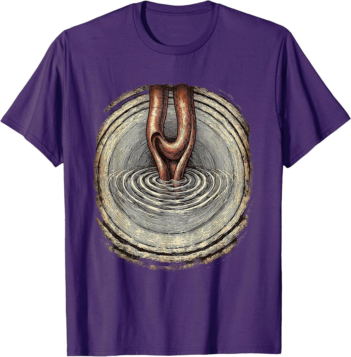 Men's Free Speech Human Throat Sound Waves Illustration T-Shirt - Purple