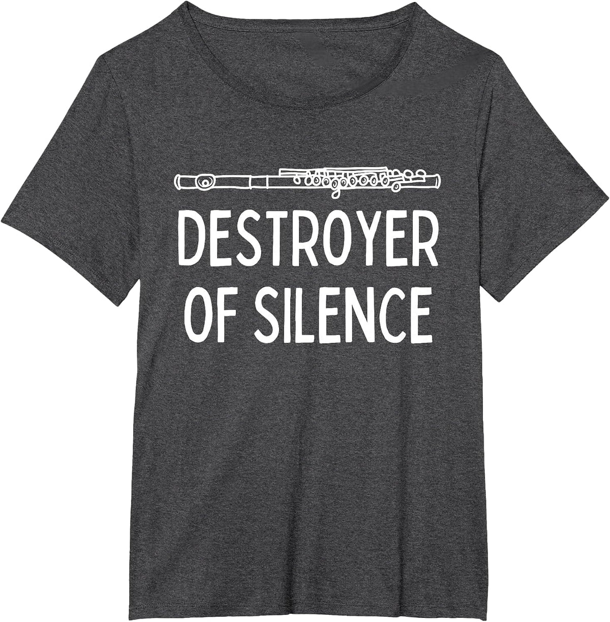 Best Flute Player Band Music Flautist Funny Flute T-Shirt - Dark Heather Grey